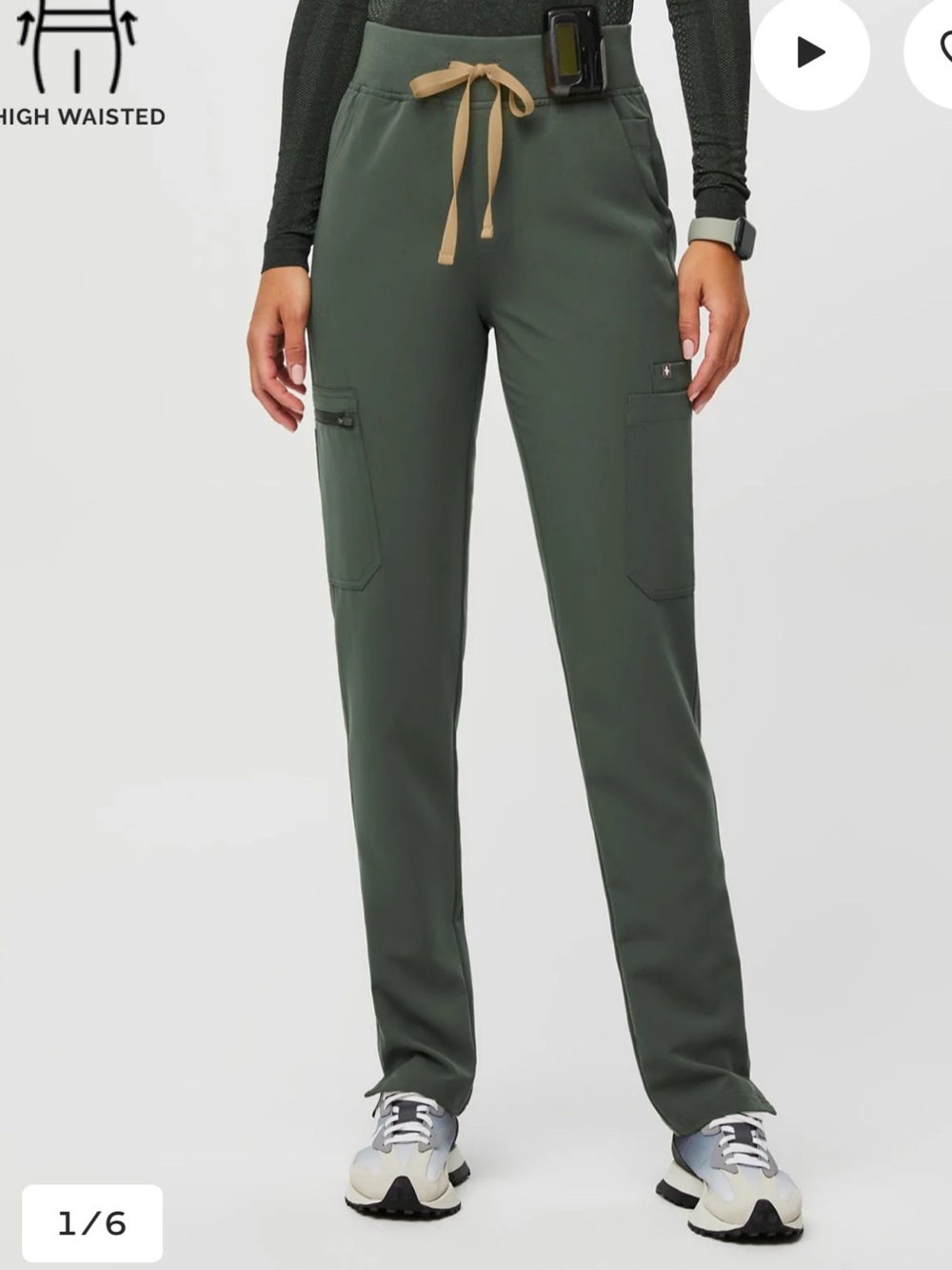 FIGS High Waisted Yola Skinny Scrub Pant™ Moss XXLP